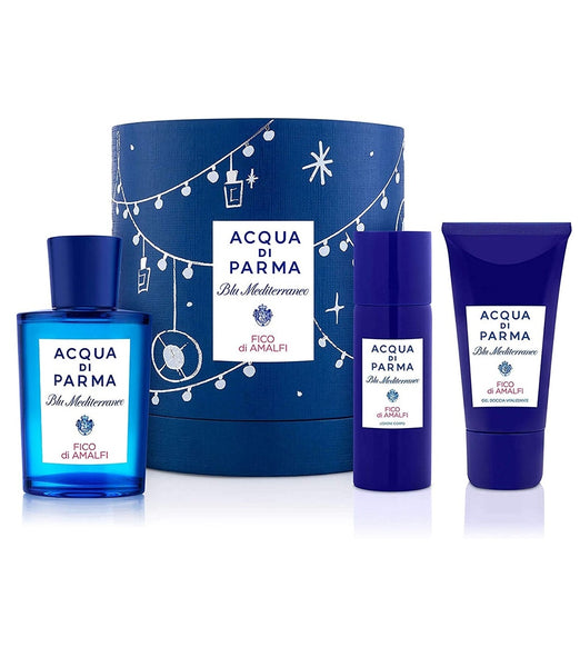 Acqua Di Parma Blu Mediterraneo Fico Di Amalfi Gift Set - 75ML EDT Spray + 40ML Shower Gel + 50ML Body Lotion (Men)