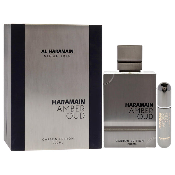 Al Haramain Amber Oud Carbon Edition - 200ML EDP Spray + Travel Atomizer (W)(M)