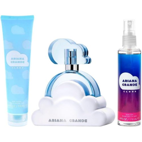 Ariana Grande Cloud 3PCS Gift Set - 100ML EDP Spray + 118ML Body Mist + 100ML Body Souffle (Women)