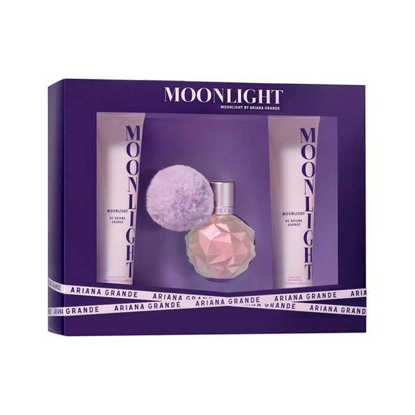 Ariana Grande Moonlight 3PCS Gift Set - 100ML EDP Spray + 100ML Bath & Shower Gel + 100ML Body Souffle (Women)