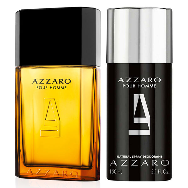 Azzaro Pour Homme Travel Exclusive Gift Set - 100ML EDT Spray + 150ML Natural Spray Deodorant (Men)
