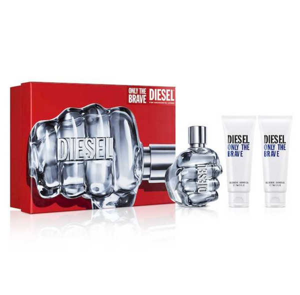 Diesel Only The Brave 3PCS Gift Set - 125ML EDT Spray + 2 X 75ML Shower Gel (Men)