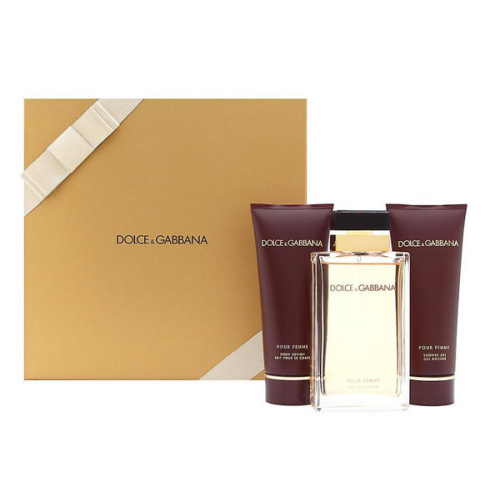 Dolce & Gabbana Classic Pour Femme (NO BOX) 3 PCS Gift Set - 100ML EDP Spray + 100ML Shower Gel + 100ML Body Lotion (Women)