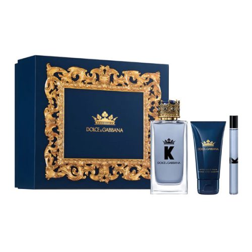 Dolce & Gabbana King 3PCS Gift Set - 100ML EDT Spray + 50ML After Shave Balm + 10ML Mini (Men)