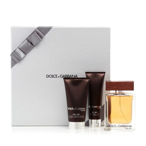 Dolce & Gabbana The One 3PCS Gift Set - 100ML EDT Spray + 75ML After Shave Balm + 50ML Shower Gel (Men)