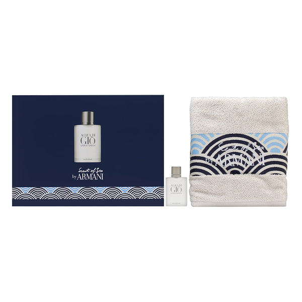 Giorgio Armani Acqua Di Gio 2PCS Gift Set - 100ML EDT Spray + Beach Towel (Men)