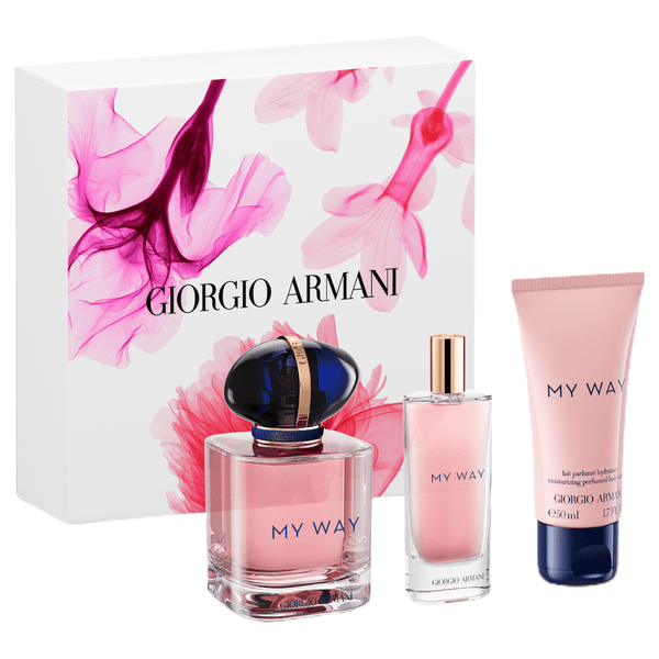 Giorgio Armani My Way 3PCS Gift Set - 50ML EDP Spray + 50ML Body Lotion + 15ML Mini Spray (Women)