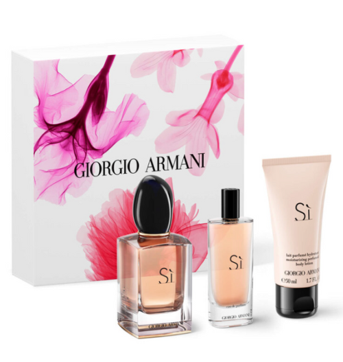 Giorgio Armani Si 3PCS Gift Set - 50ML EDP Spray + 50ML Body Lotion + 15ML Mini Spray (Women)