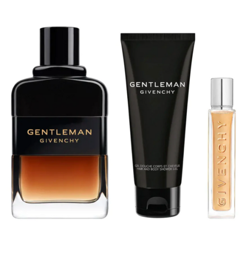 Givenchy Gentleman Reserve Privee 3PCS Gift Set - 100ML EDP Spray + 75ML Hair & Body Shower Gel + 12.5ML Travel Spray (Men)