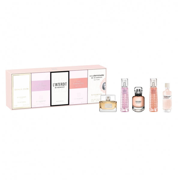 Givenchy Miniature Gift Set - Dahlia Divin 5ML EDP + Live Irresistible Blossom Crush 3ML EDT + L'Interdit 10ML EDP + Live Irresistible 3ML EDP + Eaudemoiselle 4ML EDT (Women)