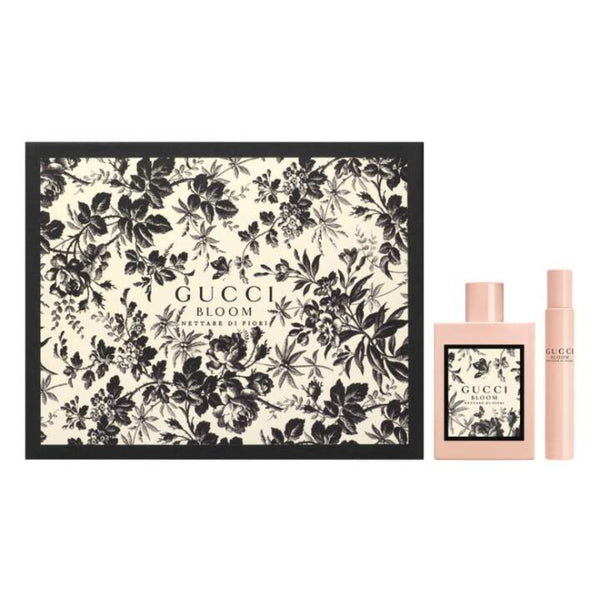 Gucci Bloom Nettare Di Fiori Gift Set - 100ML EDP Spray + 7.4ML EDP Roller Ball (Women)