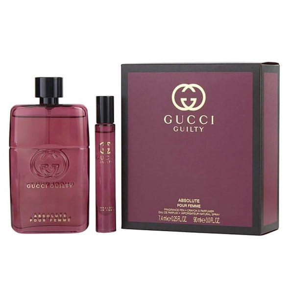 Gucci Guilty Absolute 2PCS Gift Set - 90ML EDP Spray + 7.4ML Fragrance Pen (Women)
