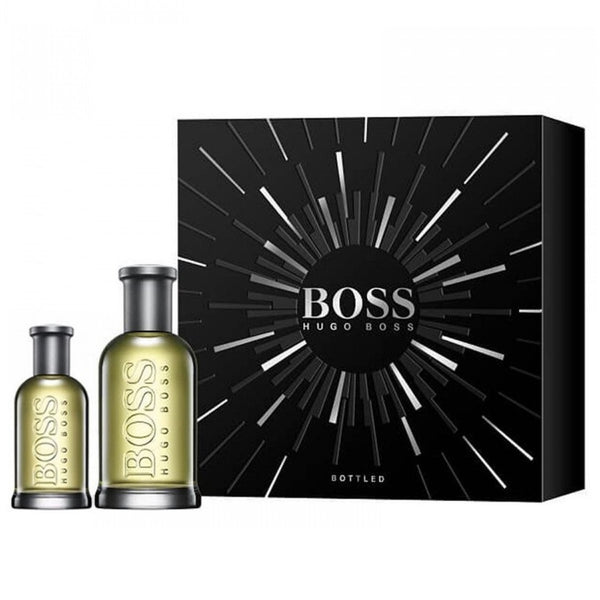 Hugo Boss Bottled (Number 6) Grey 2PCS Gift Set - 100ML EDT Spray + 30ML EDT Spray (Men)