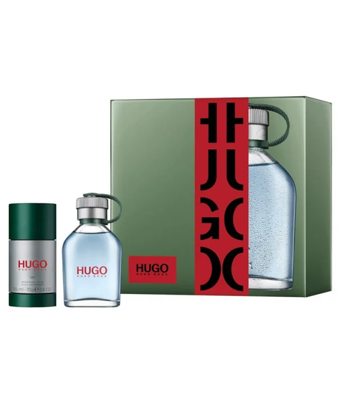 Hugo Boss Man (Green) Gift Set - 75ML EDT Spray + 75G Deodorant (Men)