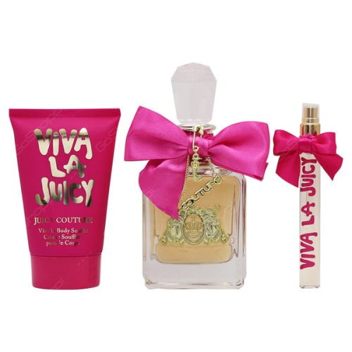 Juicy Couture Viva La Juicy Gift Set - 50ML EDP Spray + 125ML Body Souffle + 10ML Mini Spray (Women)
