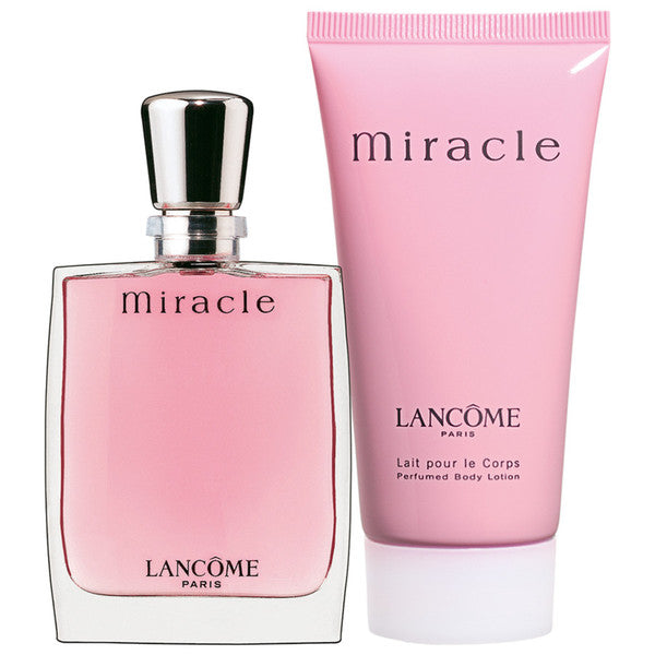 Lancome Miracle Travel Exclusive Gift Set (NO BOX) - 50ML EDP Spray + 50ML Perfumed Body Lotion (Women)