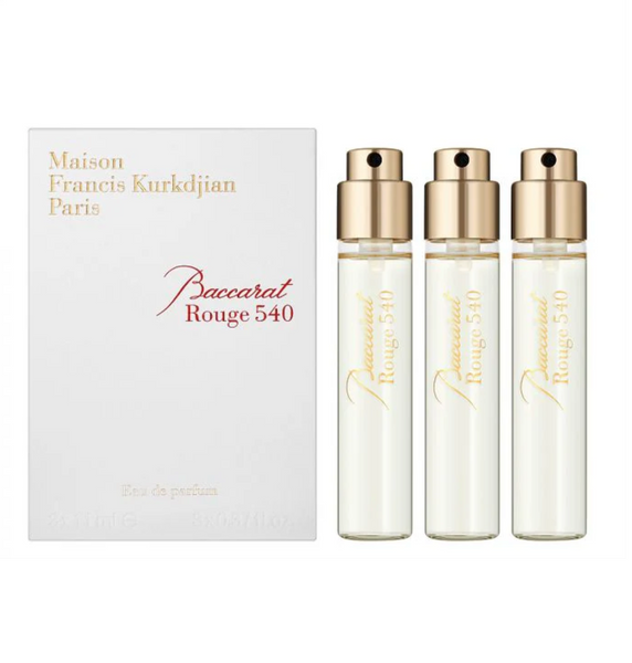Maison Francis Kurkdjian Baccarat Rouge 540 Travel Gift Set (3 X 11ML) EDP Spray (Unisex)