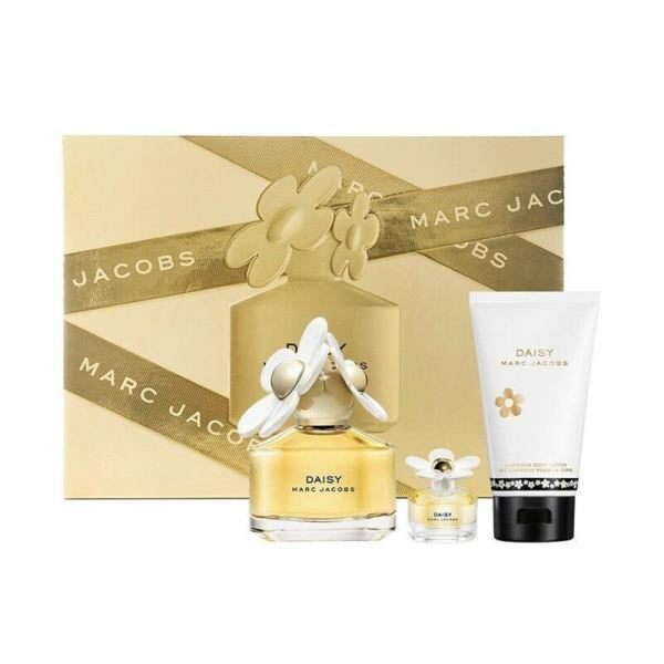 Marc Jacobs Daisy 3PCS Gift Set - 100ML EDT Spray + 150ML Body Lotion + 4ML Mini Spray (Women)
