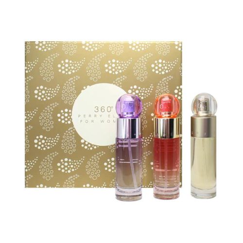 Perry Ellis 360 3 PCS Gift Set 30ML EDT Spray + 30ML Red EDP Spray + 30ML Reserve EDP Spray (Women)