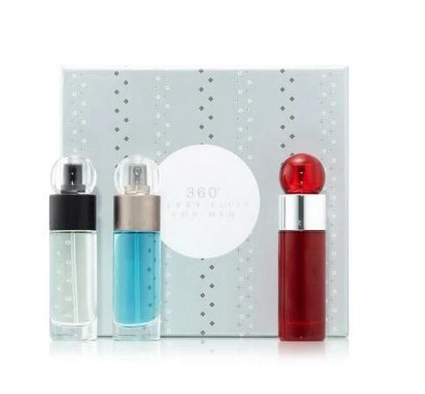 Perry Ellis 360 3 PCS Gift Set 30ML EDT Spray + 30ML Red EDT Spray + 30ML Green EDT Spray (Men)