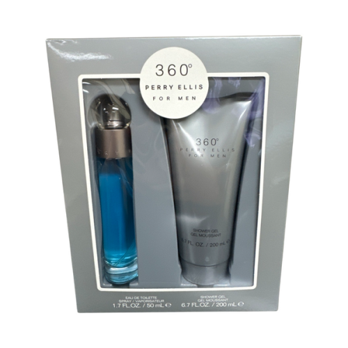 Perry Ellis 360 Gift Set - 50ML EDT Spray + 200ML Shower Gel (Men)