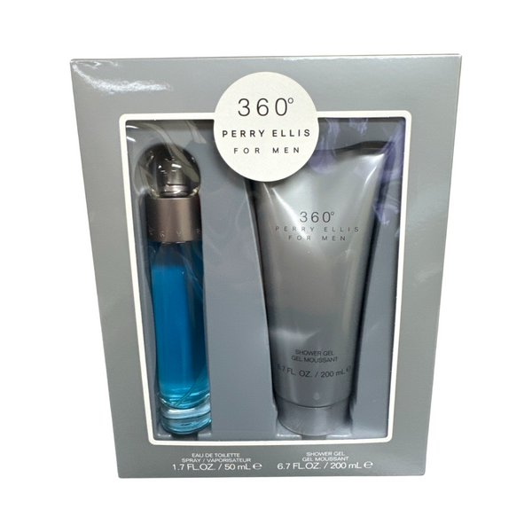 Perry Ellis 360 Gift Set - 50ML EDT Spray + 200ML Shower Gel (Men)