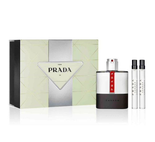 Prada Luna Rossa Carbon 3PCS Gift Set - 100ML EDT Spray + 2 X 10ML EDT Spray (M) Prada Luna Rossa Carbon 3PCS Gift Set - 100ML EDT Spray + 2 X 10ML EDT Spray (M)