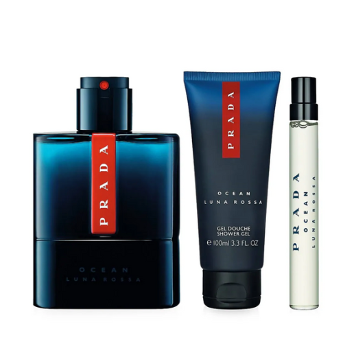 Prada Luna Rossa Ocean 3PCS Gift Set - 100ML EDT Spray + 100ML Shower Gel + 10ML Fragrance Pen (Men) Prada Luna Rossa Ocean 3PCS Gift Set - 100ML EDT Spray + 100ML Shower Gel + 10ML Fragrance Pen (Men)