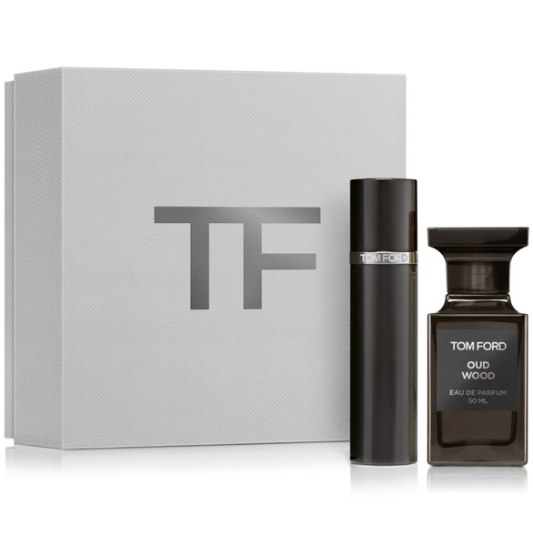 Tom Ford Oud Wood 2PCS Gift Set - 50ML EDP Spray + 10ML Travel Spray (Unisex)