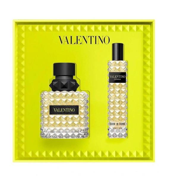 Valentino Donna Born In Roma Yellow Dream 2PCS Gift Set - 50ML EDP Spray + 15ML EDP Spray (Women)