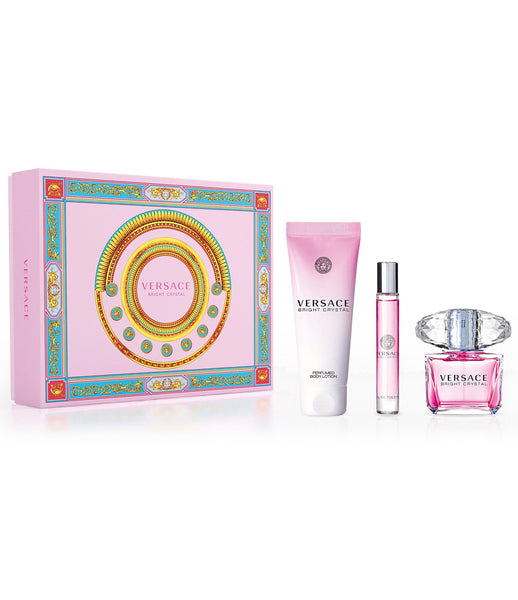 Versace Bright Crystal 3PCS Gift Set - 90ML EDT Spray + 150ML Body Lotion + 10ML EDT Spray (Women)