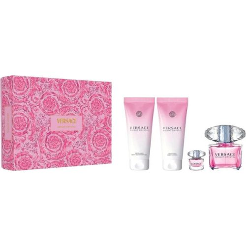 Versace Bright Crystal 4PCS Gift Set - 100ML EDT Spray + 100ML Perfumed Body Lotion + 100ML Perfumed Bath & Shower Gel + 5ML EDT Spray (Women) Versace Bright Crystal 4PCS Gift Set - 100ML EDT Spray + 100ML Perfumed Body Lotion + 100ML Perfumed Bath & Shower Gel + 5ML EDT Spray (Women)