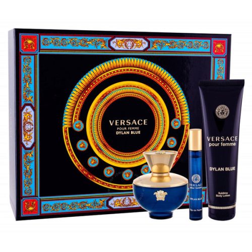 Versace Dylan Blue Pour Femme 3PCS Gift Set - 100ML EDP Spray + 150ML Body Lotion + 10ML Mini Spray (Women) Versace Dylan Blue Pour Femme 3PCS Gift Set - 100ML EDP Spray + 150ML Body Lotion + 10ML Mini Spray (Women)