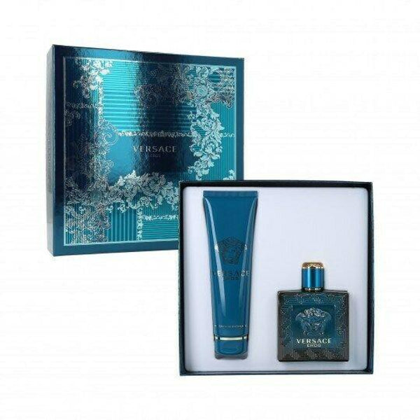 Versace Eros 2PCS Gift Set 100ML EDT Spray + 150ML Shower Gel (Men)