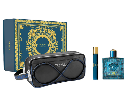 Versace Eros (Eau De Parfum) Trousse Gift Set - 100ML EDP Spray + 10ML Travel Spray (Men)