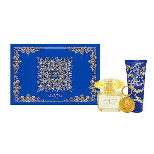 Versace Yellow Diamonds Intense Gift Set - 90ML EDT Spray + 100ML Body Lotion + Key Chain (Women) Versace Yellow Diamonds Intense Gift Set - 90ML EDT Spray + 100ML Body Lotion + Key Chain (Women)