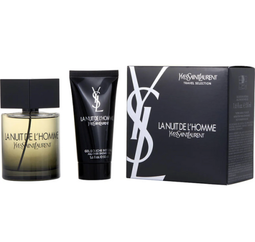 Yves Saint Laurent YSL La Nuit De L'Homme 2PCS Gift Set - 100ML EDT Spray + 50ML Shower Gel (Men)