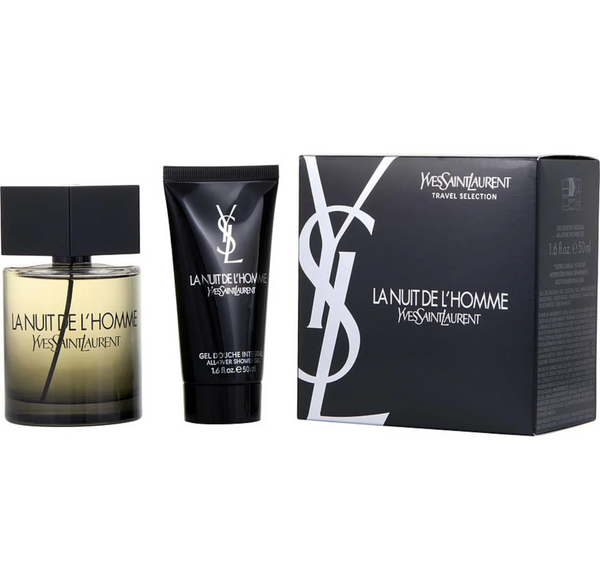 Yves Saint Laurent YSL La Nuit De L'Homme 2PCS Gift Set - 100ML EDT Spray + 50ML Shower Gel (Men)