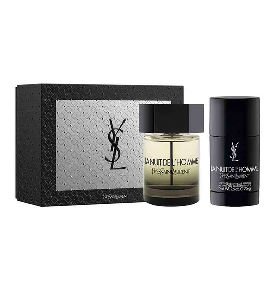 Yves Saint Laurent YSL La Nuit De L'Homme Gift Set - 100ML EDT Spray + 75G Deodorant Stick (Men)