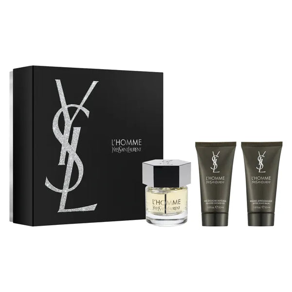 Yves Saint Laurent YSL L'Homme Classic 3PCS Gift Set - 60ML EDT Spray + 50ML Shower Gel + 50ML After Shave Balm (Men)