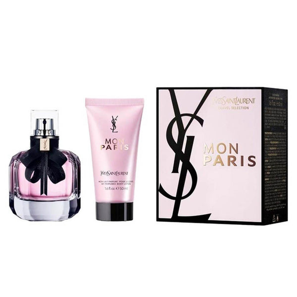 Yves Saint Laurent YSL Mon Paris Travel Gift Set - 50ML EDP Spray + 50ML Body Lotion (Women)